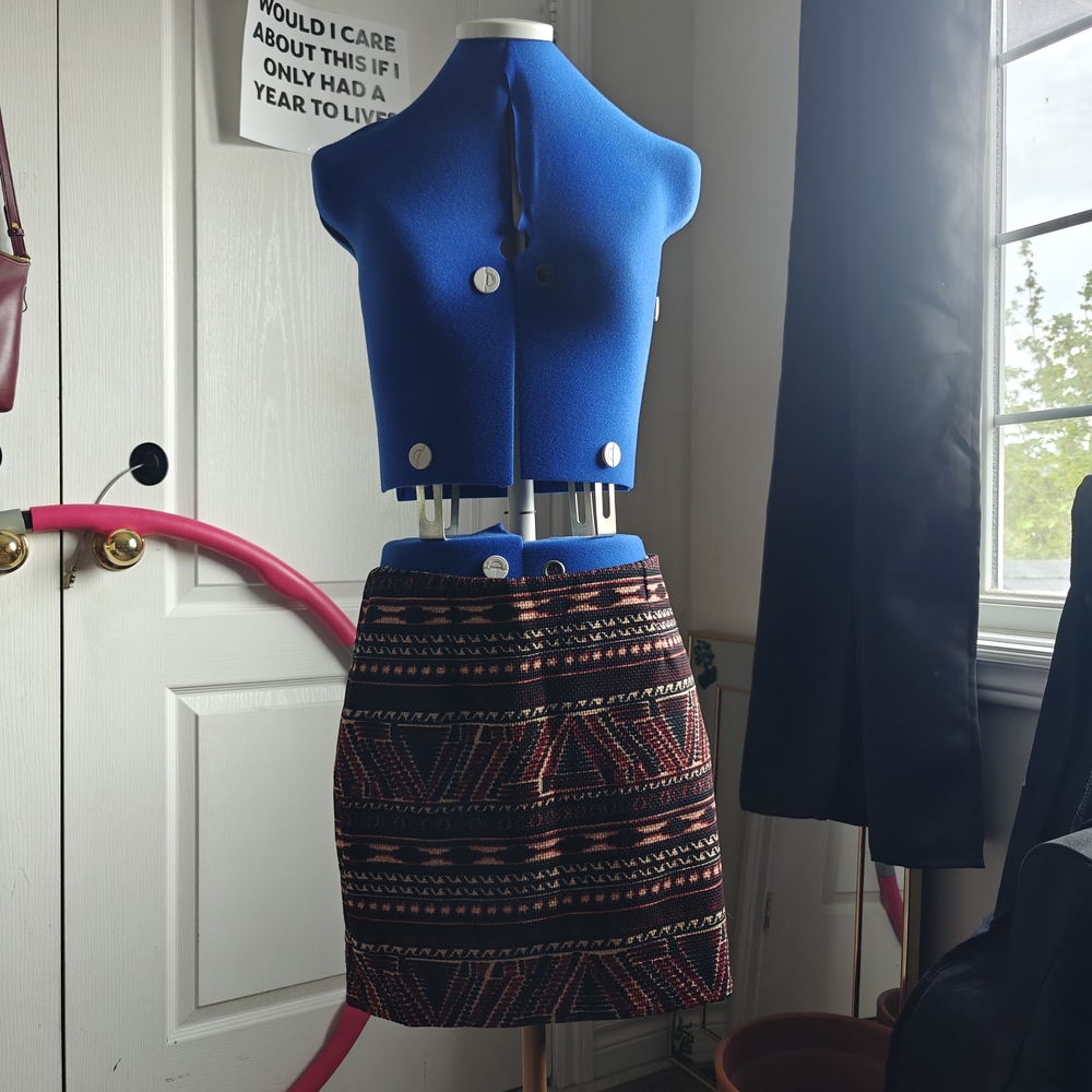 Patterned Brown Skirt